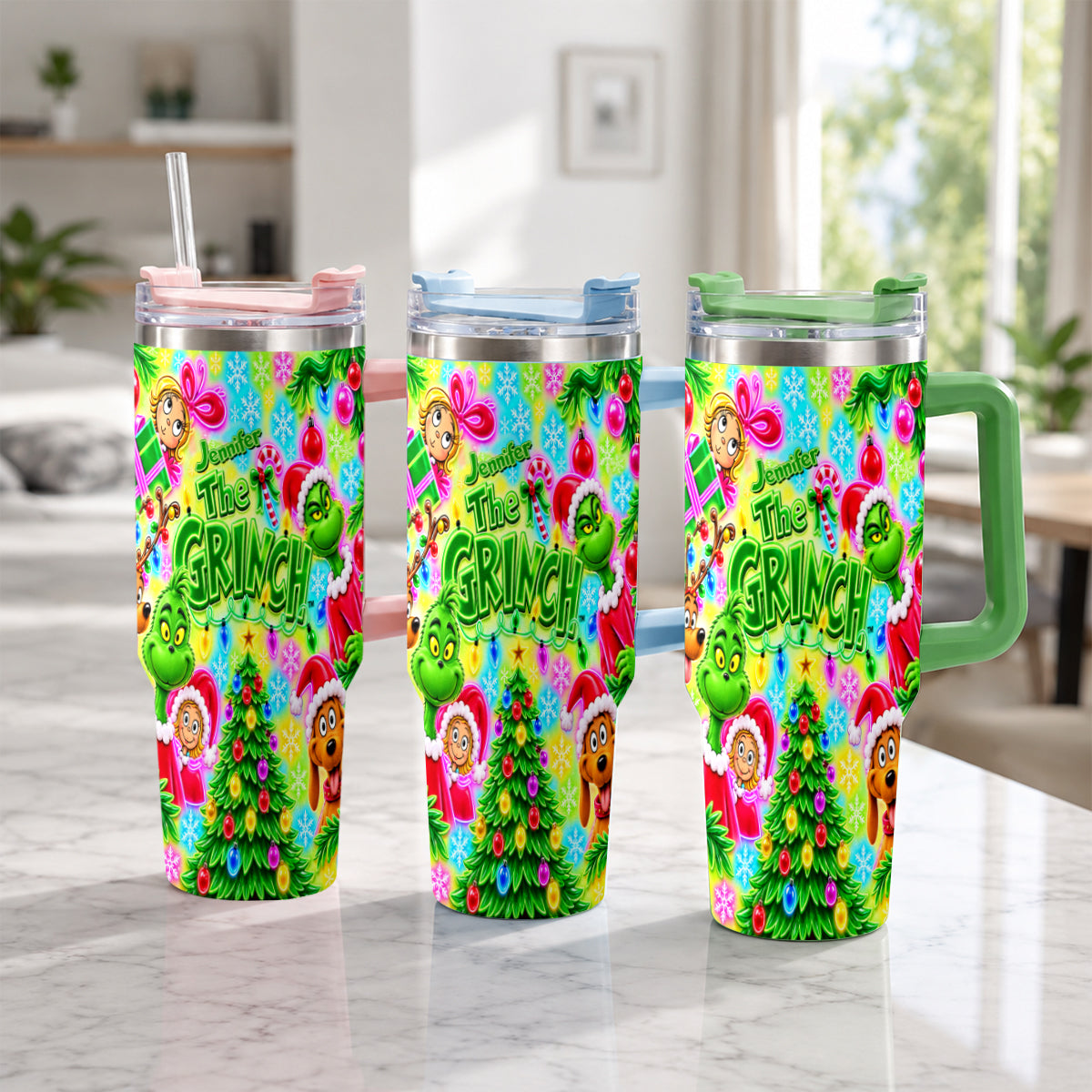 It's Time - Personalized Stole Christmas Tumbler With Plush Charm
