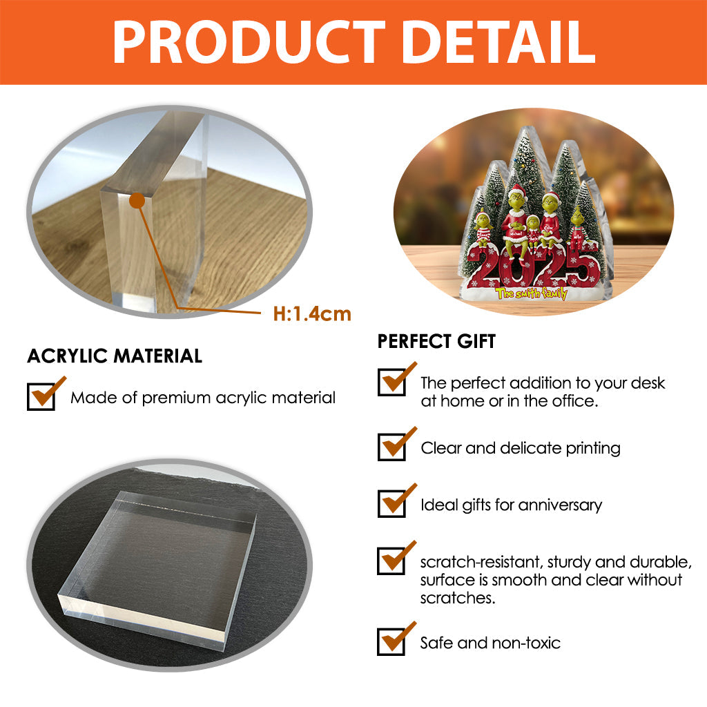 Joyeux Noël - Étole de Noël personnalisée sur plaque acrylique en forme personnalisée