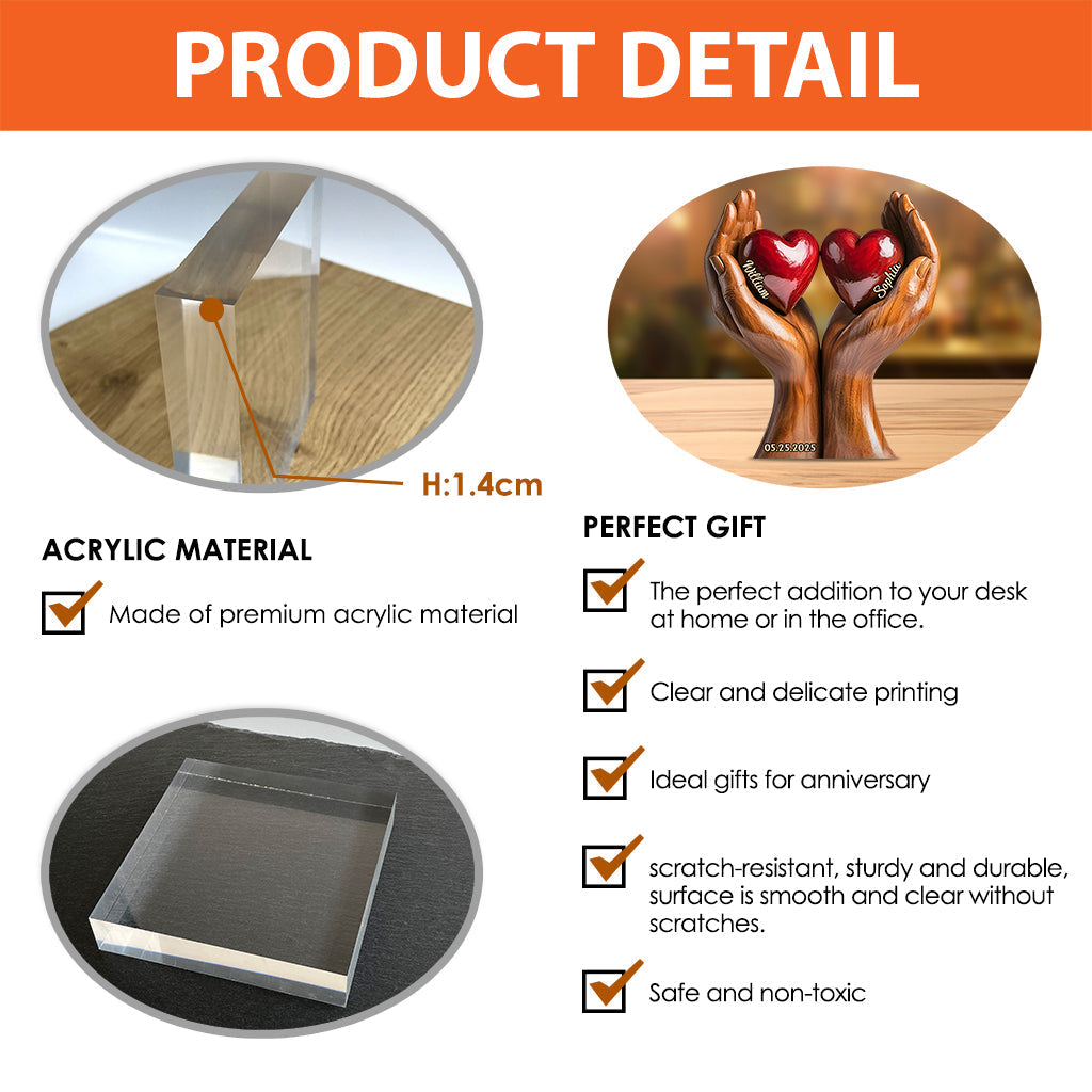 You And Me We Got This - Personalized Couple Custom Shaped Acrylic Plaque