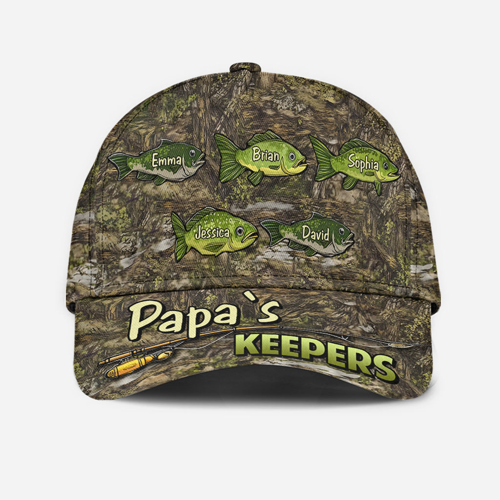 Casquette de pêche classique personnalisée à motif camouflage Papa's Keepers