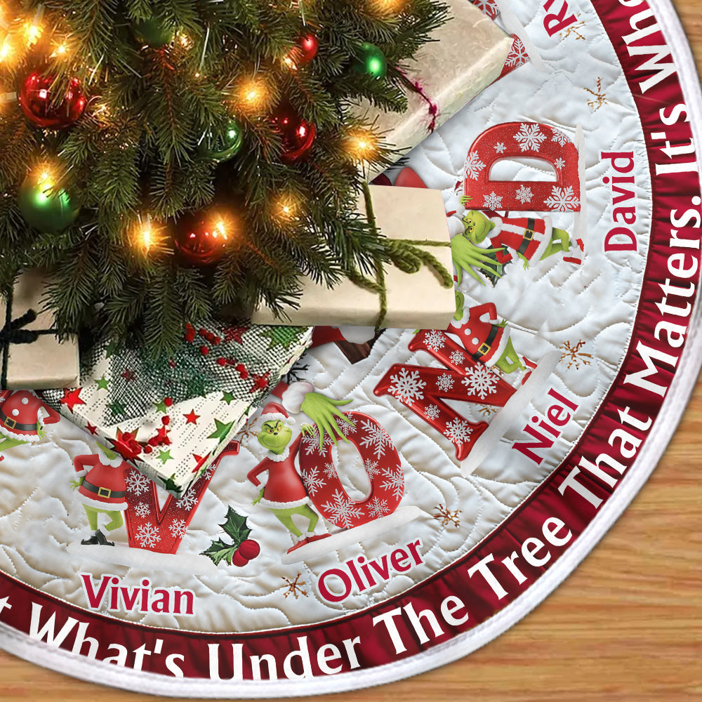 It's Not What Under The Tree - Personalized Stole Christmas Tree Skirt