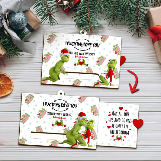 Grinch-Weihnachten – Personalisierte Stola als verschiebbarer Weihnachtsschmuck