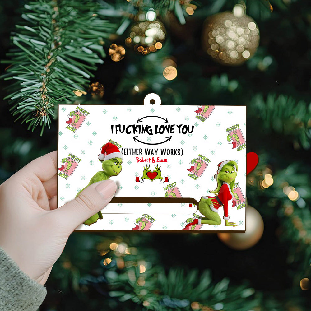 Grinch-Weihnachten – Personalisierte Stola als verschiebbarer Weihnachtsschmuck