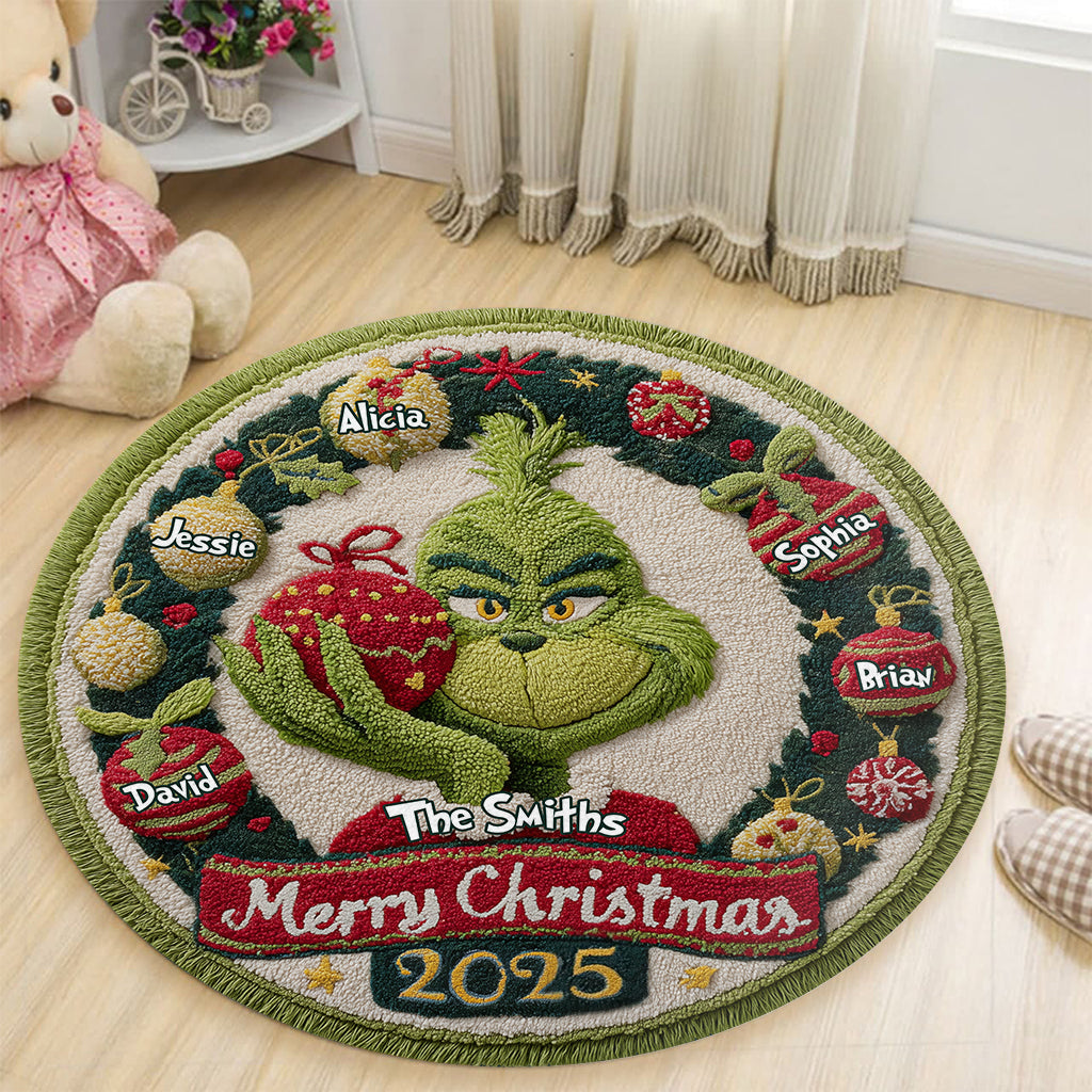 Joyeux Noël - Étole de Noël personnalisée - Tapis rond