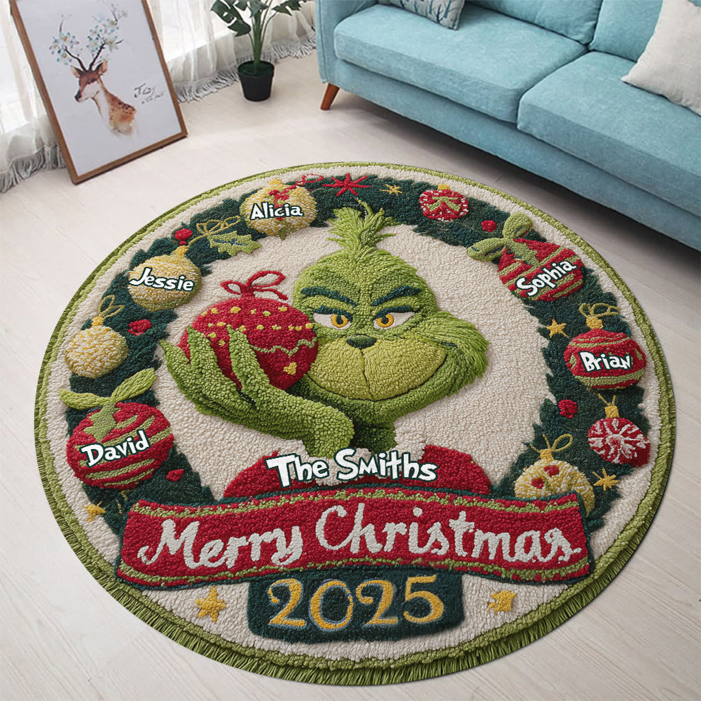 Joyeux Noël - Étole de Noël personnalisée - Tapis rond