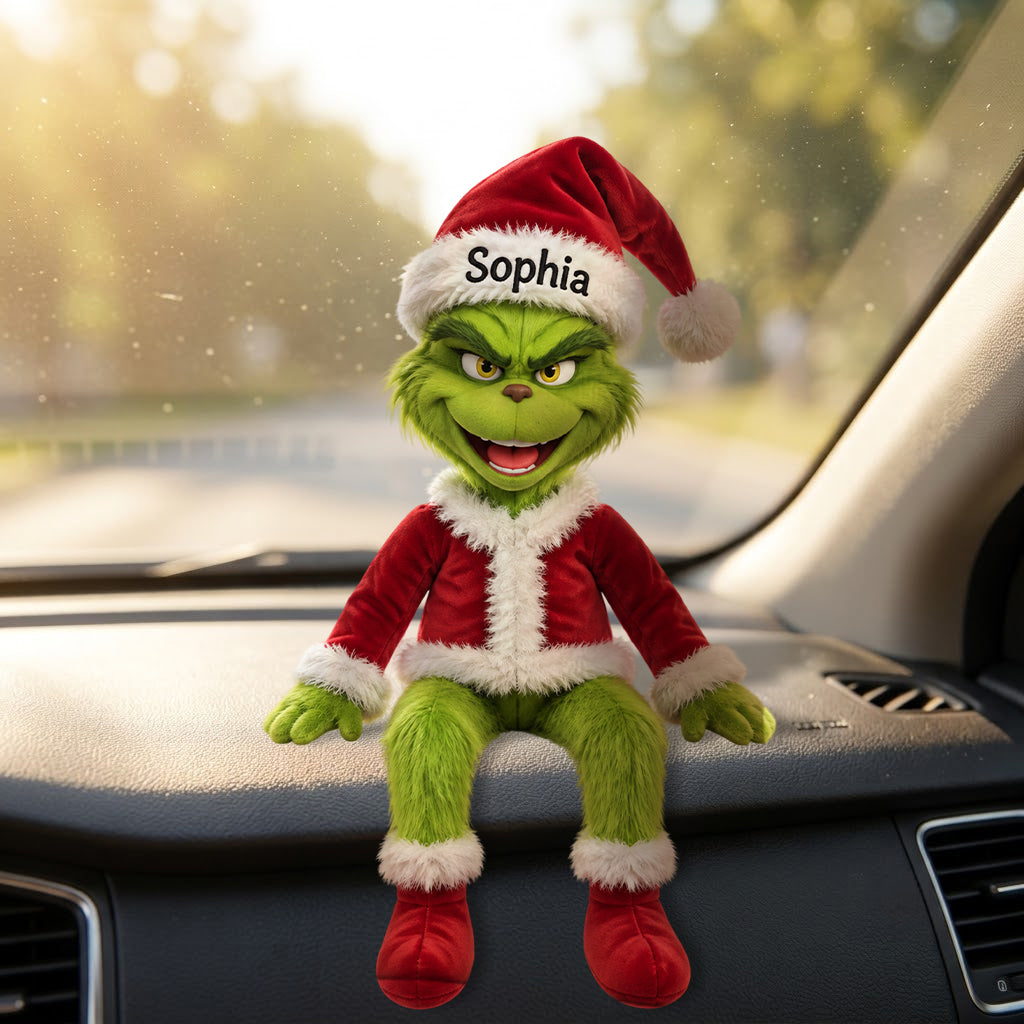 Funny Green Monster Doll - Personalized Stole Christmas Posable Plush Doll