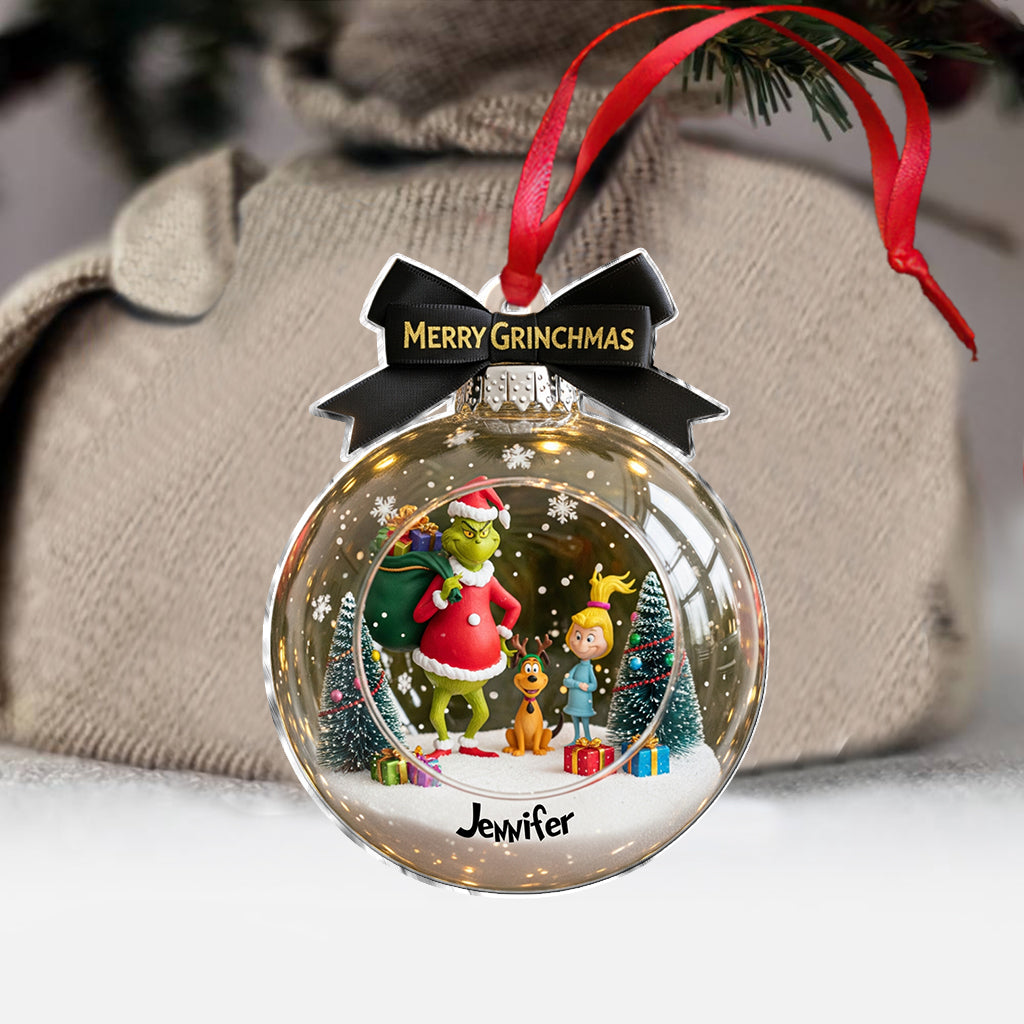 Merry Grinchmas - Personalized Stole Christmas Ornament