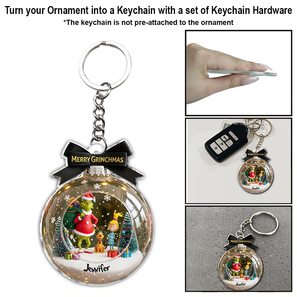 Merry Grinchmas - Personalized Stole Christmas Ornament