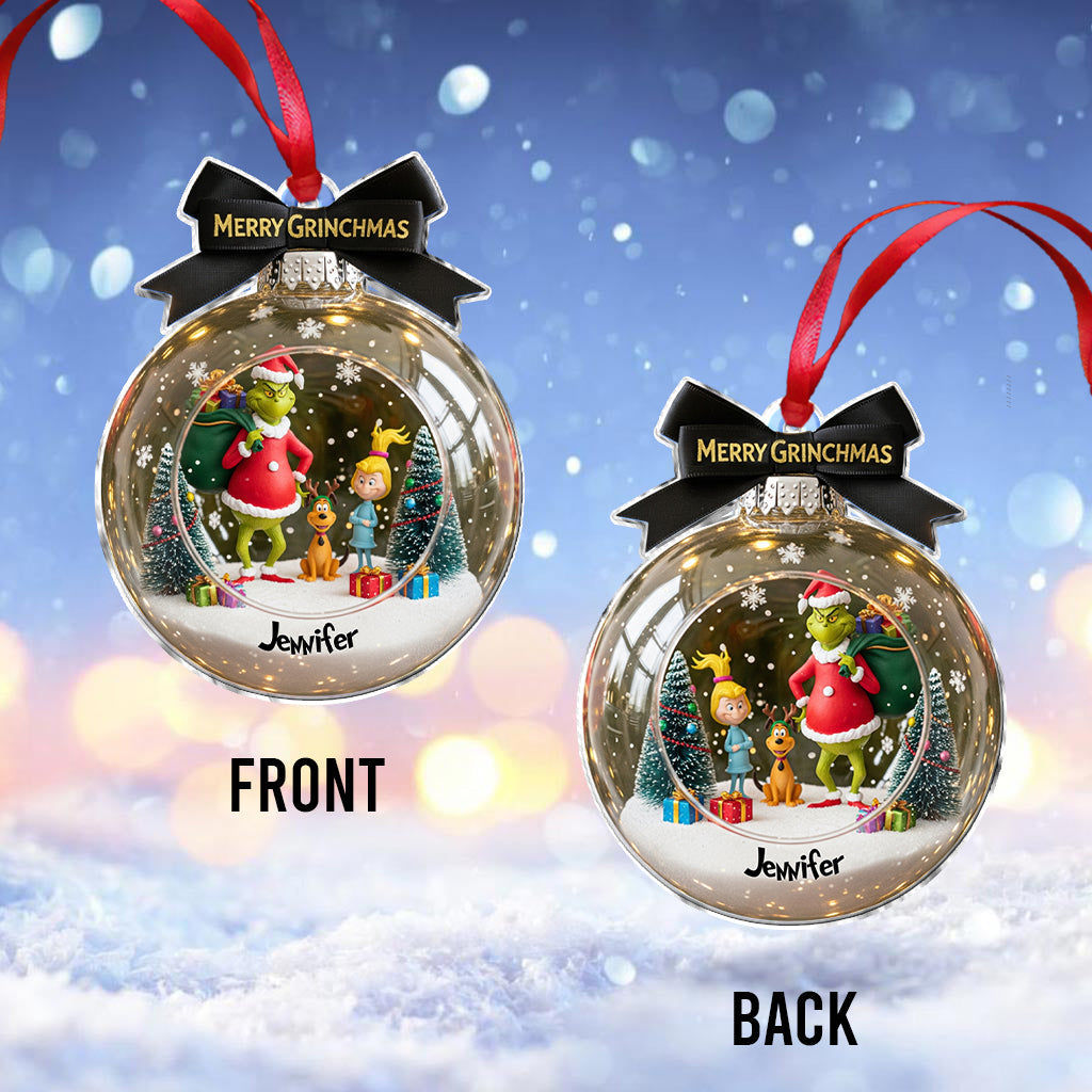 Merry Grinchmas - Personalized Stole Christmas Ornament