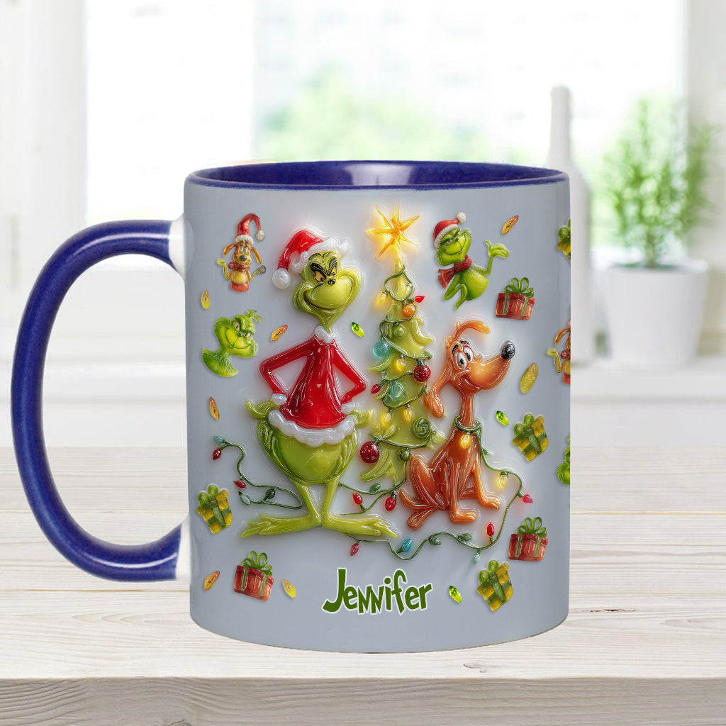 Merry Greenmas - Personalized Stole Christmas Accent Mug
