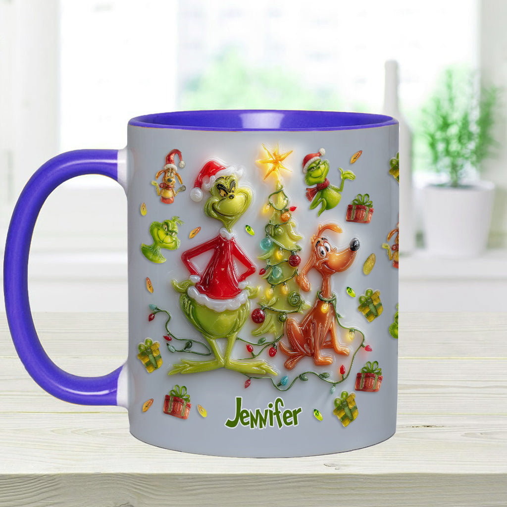 Merry Greenmas - Personalized Stole Christmas Accent Mug
