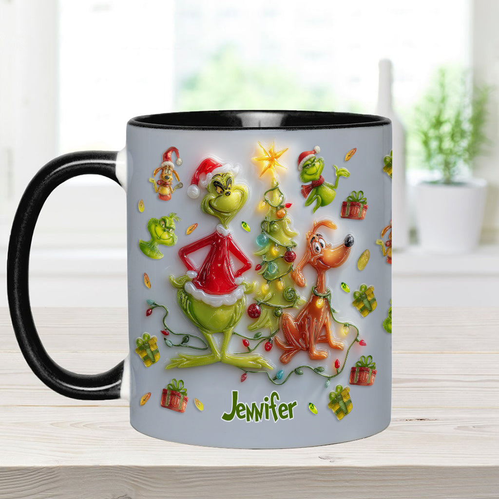 Merry Greenmas - Personalized Stole Christmas Accent Mug