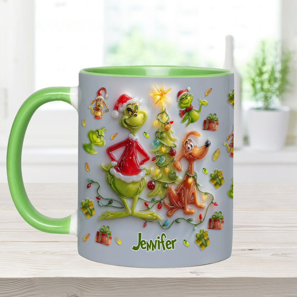 Merry Greenmas - Personalized Stole Christmas Accent Mug