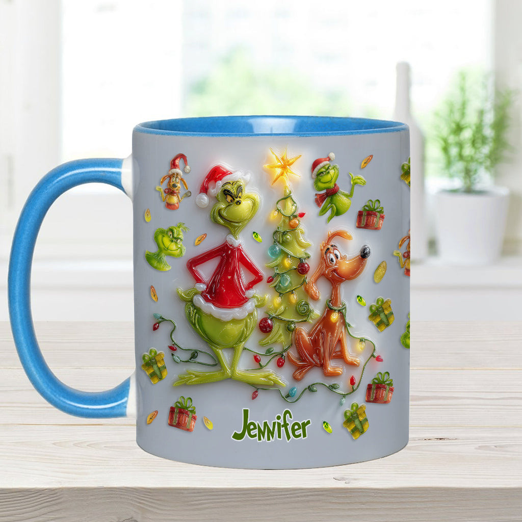Merry Greenmas - Personalized Stole Christmas Accent Mug