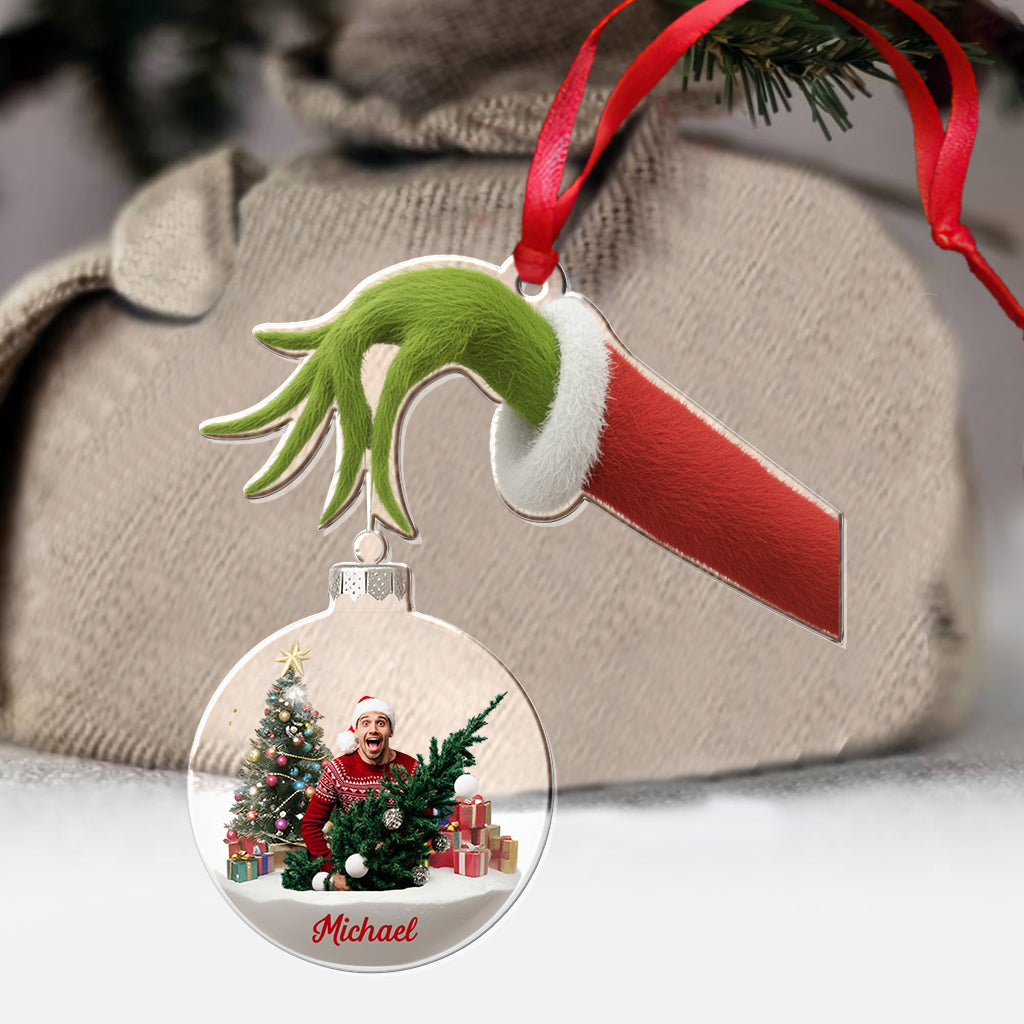 Monstre Vert avec Balle - Étole de Noël personnalisée et transparente