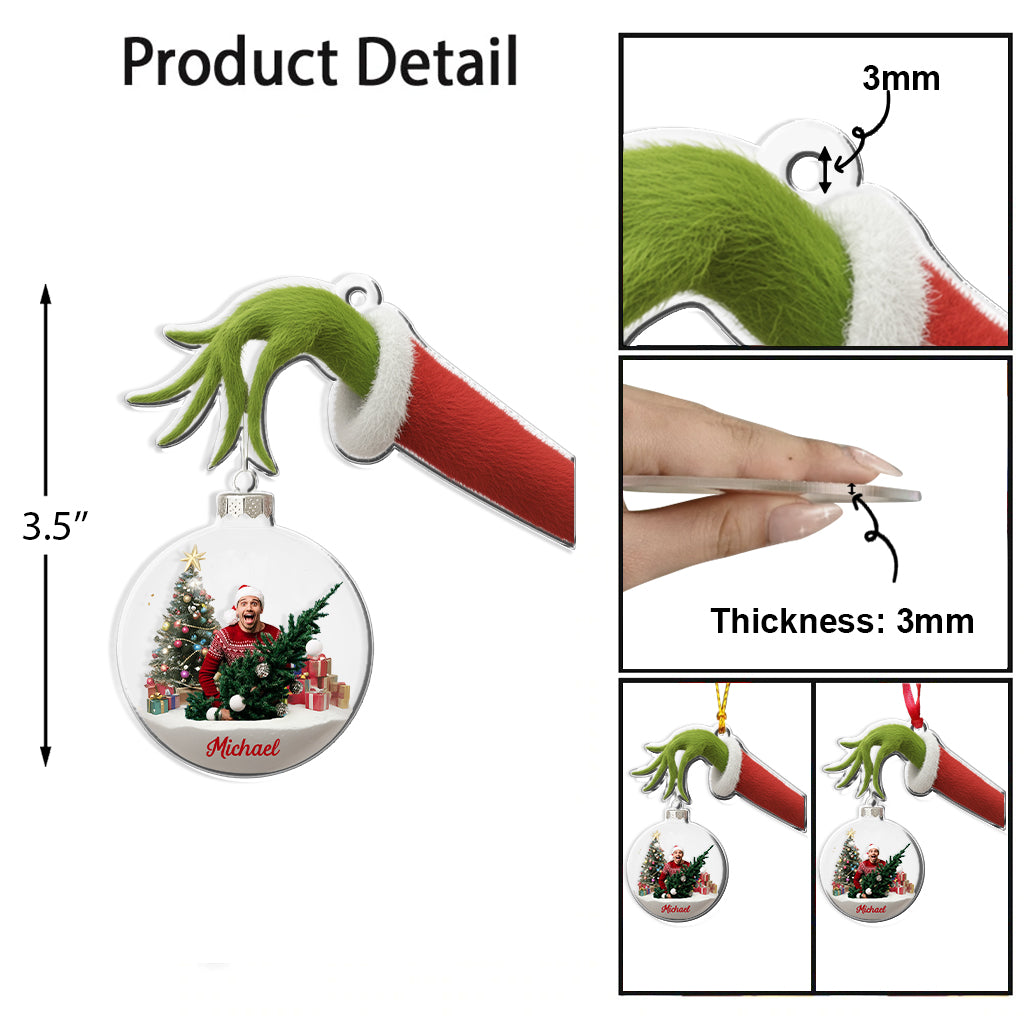 Monstre Vert avec Balle - Étole de Noël personnalisée et transparente