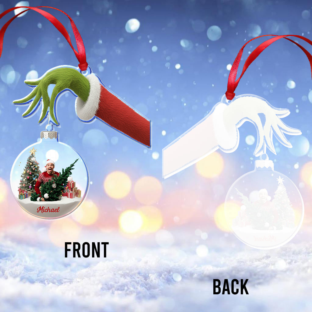 Monstre Vert avec Balle - Étole de Noël personnalisée et transparente