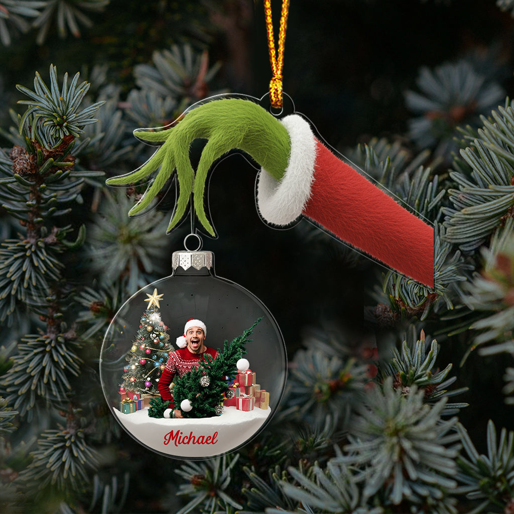 Monstre Vert avec Balle - Étole de Noël personnalisée et transparente