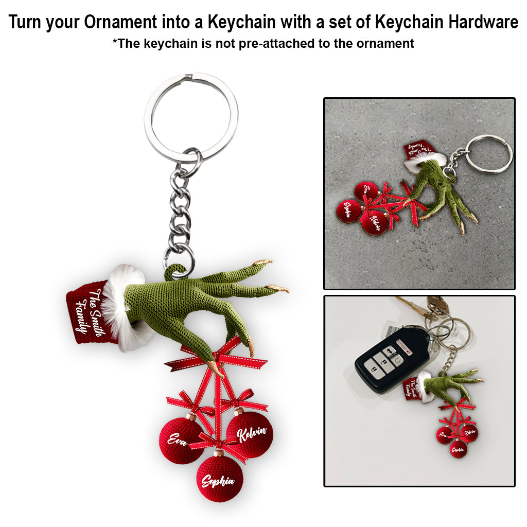 Glückliche Familie – Personalisierte Stola als Weihnachtsschmuck