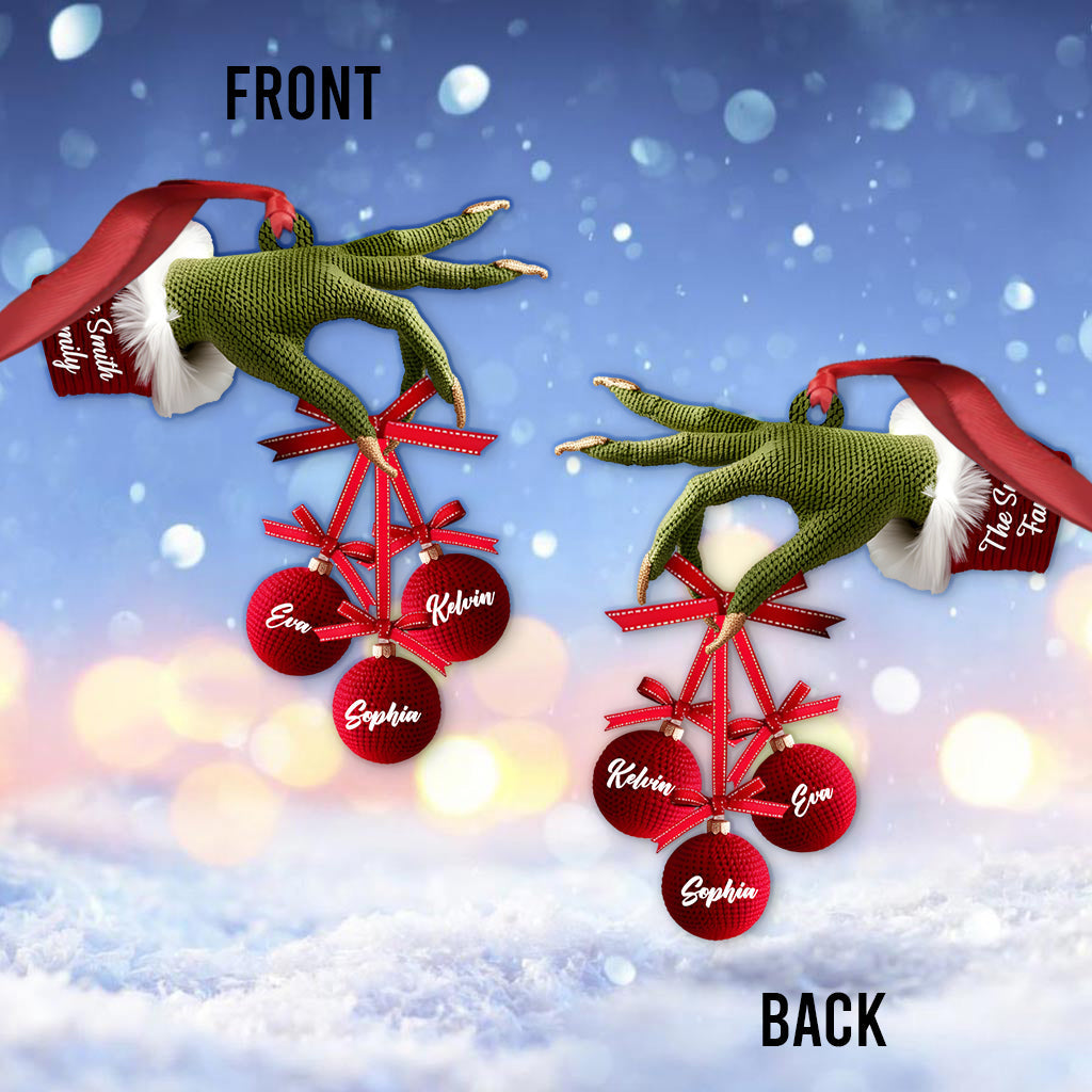 Glückliche Familie – Personalisierte Stola als Weihnachtsschmuck