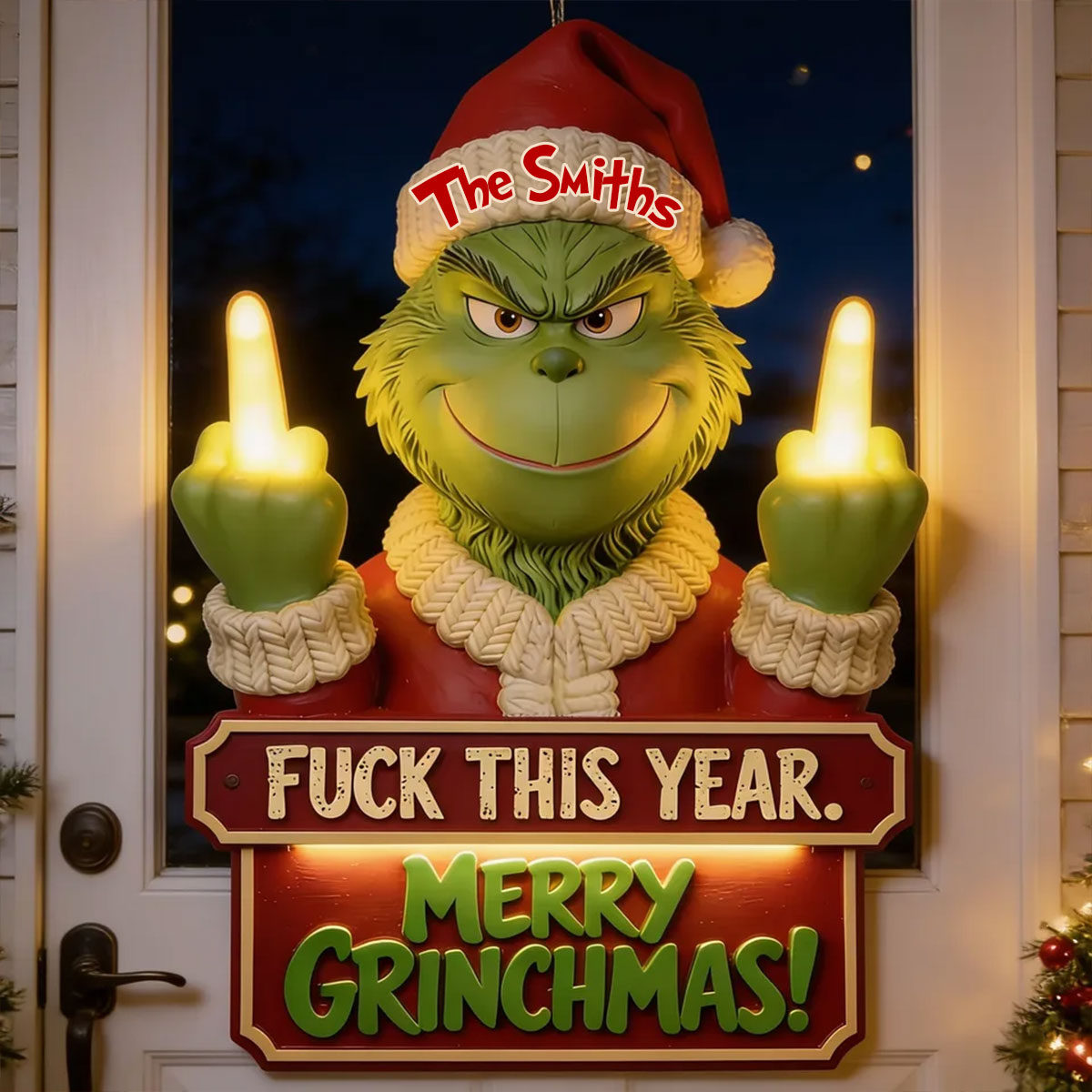 Love This Year - Personalized Stole Christmas LED Light Acrylic Sign