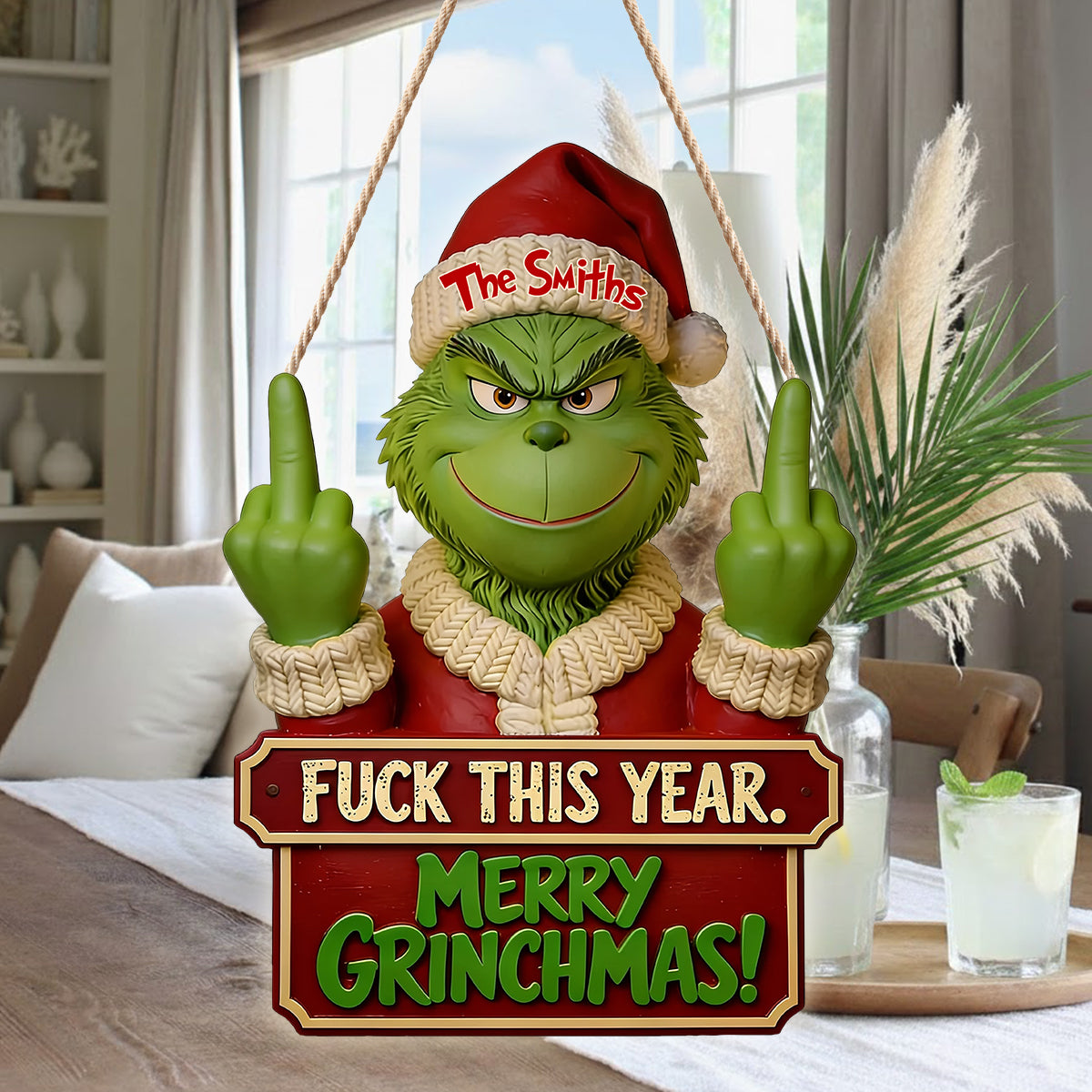Love This Year - Personalized Stole Christmas LED Light Acrylic Sign
