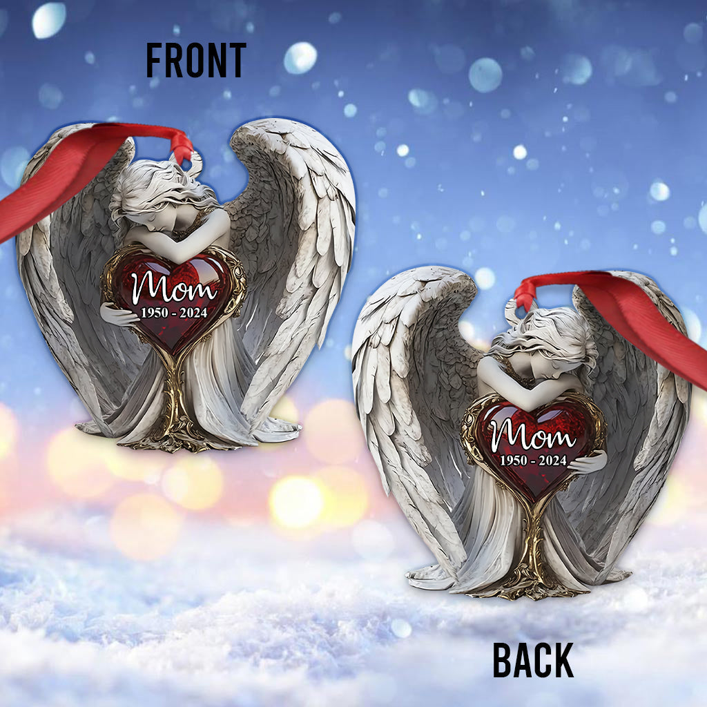 On Angels Wings - Personalized Memorial Ornament