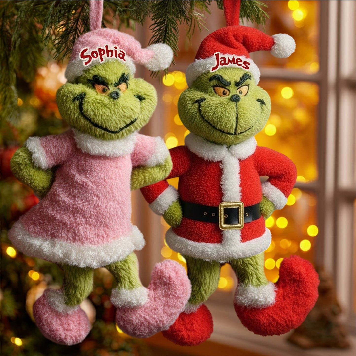Joyeux Grinchmas - Chaussette de Noël personnalisée en forme d'étole