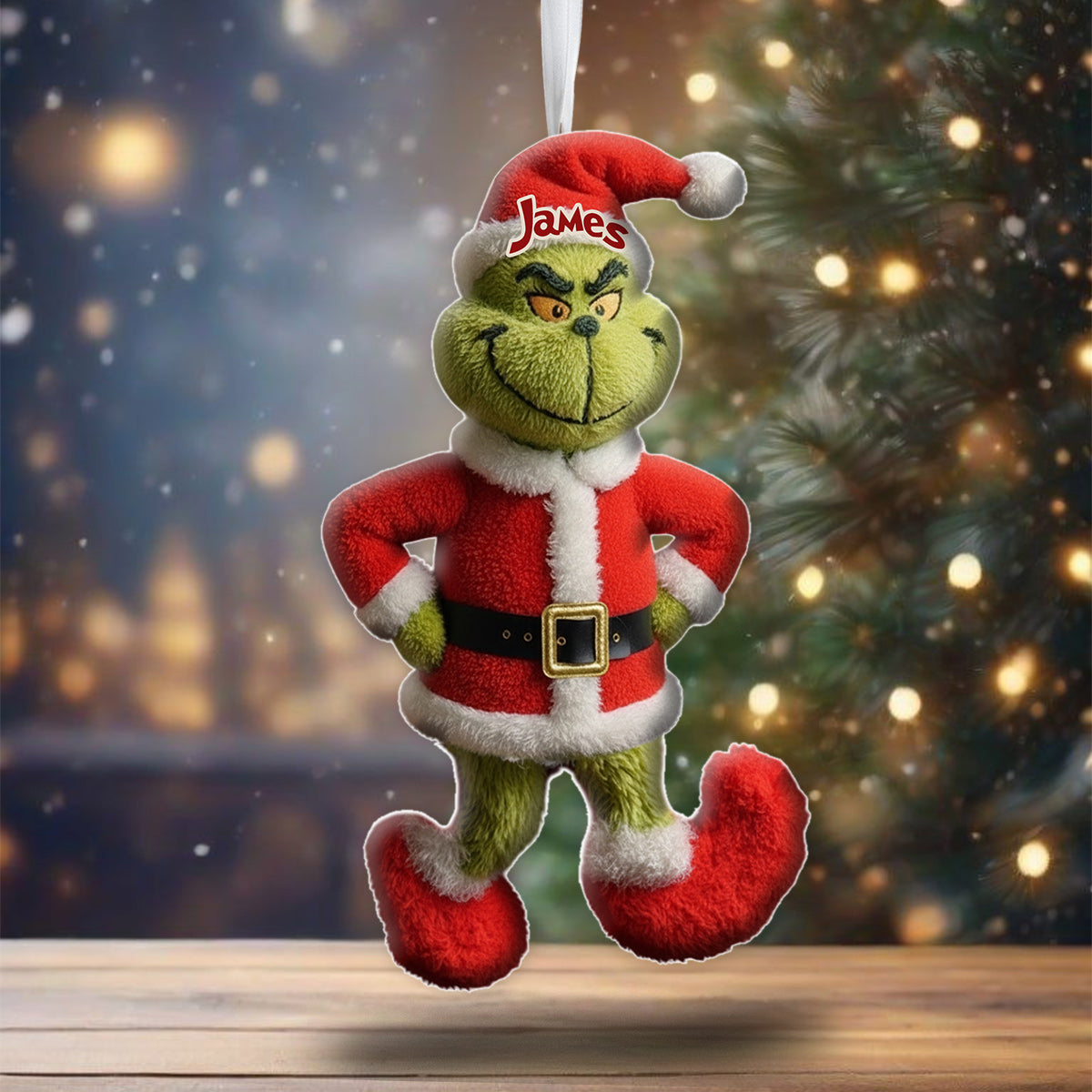 Joyeux Grinchmas - Chaussette de Noël personnalisée en forme d'étole