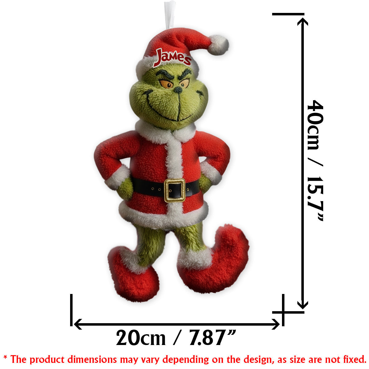 Joyeux Grinchmas - Chaussette de Noël personnalisée en forme d'étole