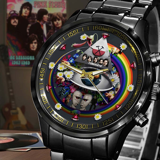 Pink Fl Rockband 60-jähriges Jubiläum - Personalisierte Prism Handuhr