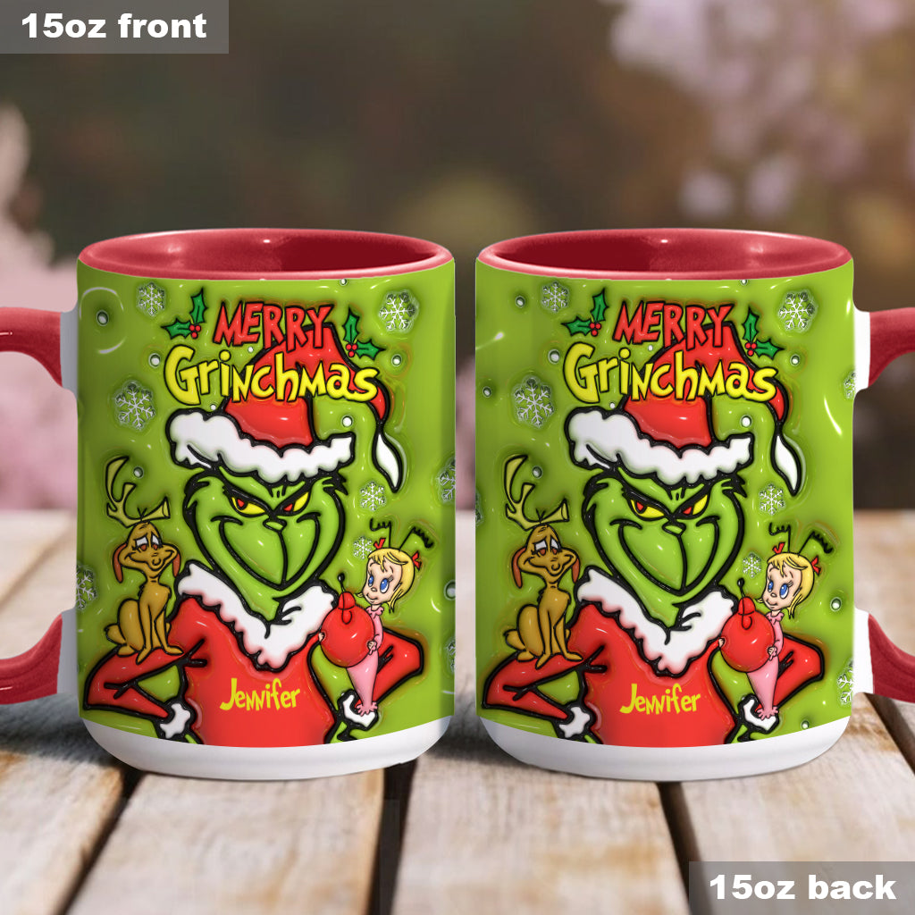 Joyeux Grinchmas - Mug personnalisé avec étole de Noël