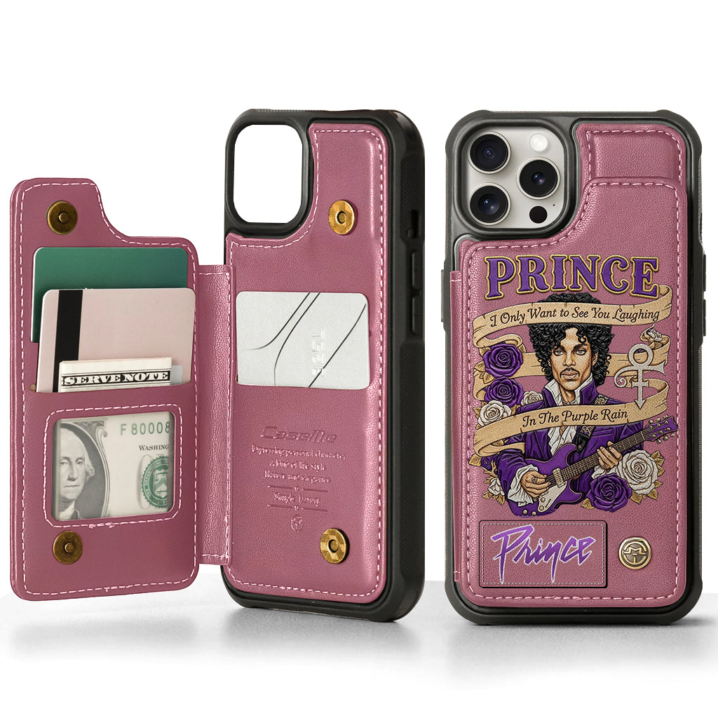 Purple Rain - Handyhülle mit Brieftaschenfunktion