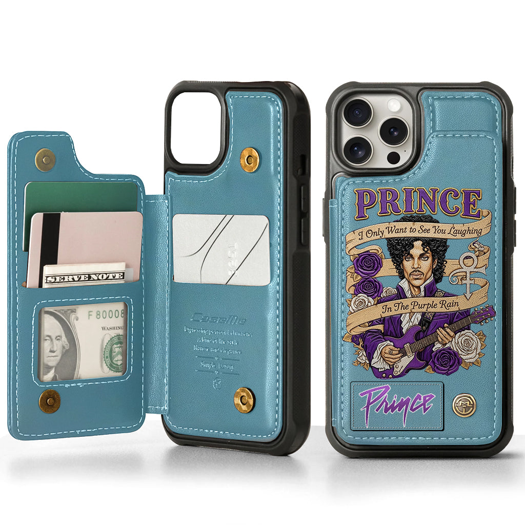 Purple Rain - Handyhülle mit Brieftaschenfunktion
