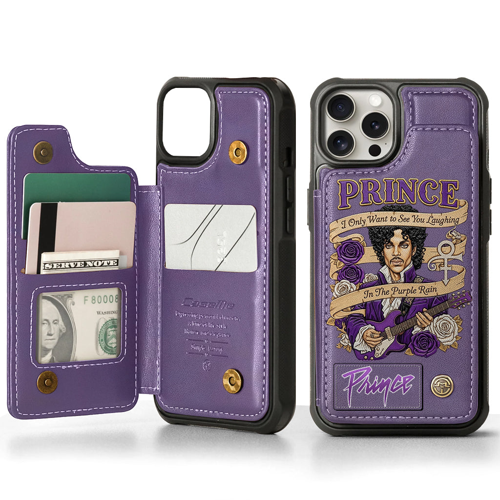 Purple Rain - Handyhülle mit Brieftaschenfunktion