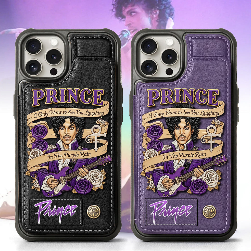 Purple Rain - Handyhülle mit Brieftaschenfunktion