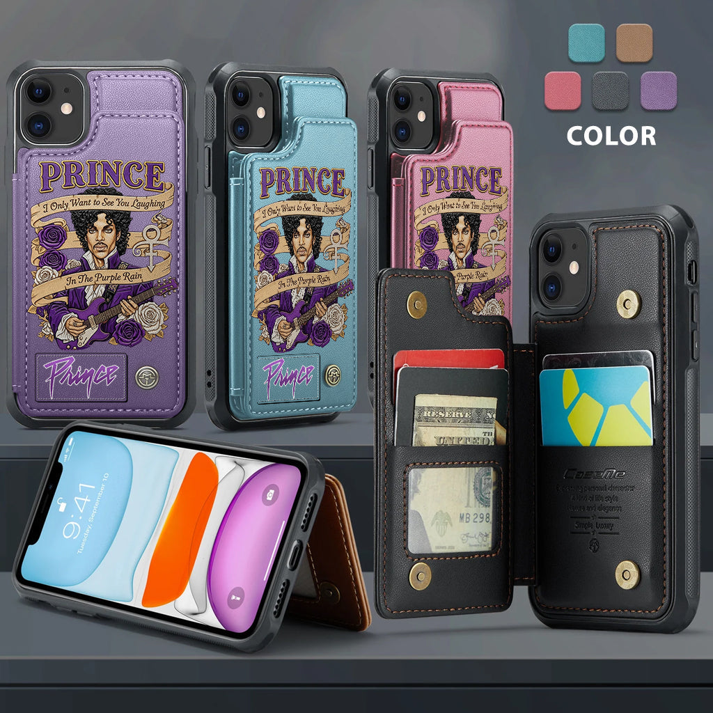 Purple Rain - Handyhülle mit Brieftaschenfunktion