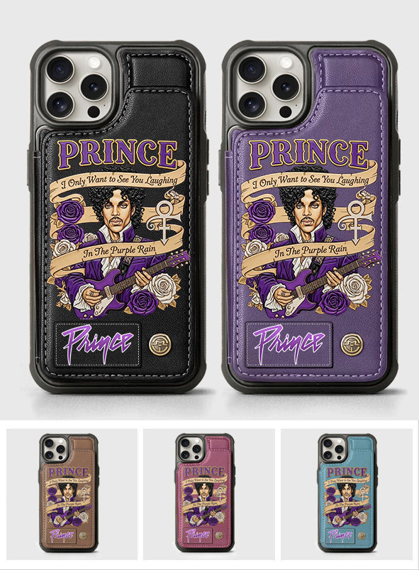 Purple Rain - Handyhülle mit Brieftaschenfunktion