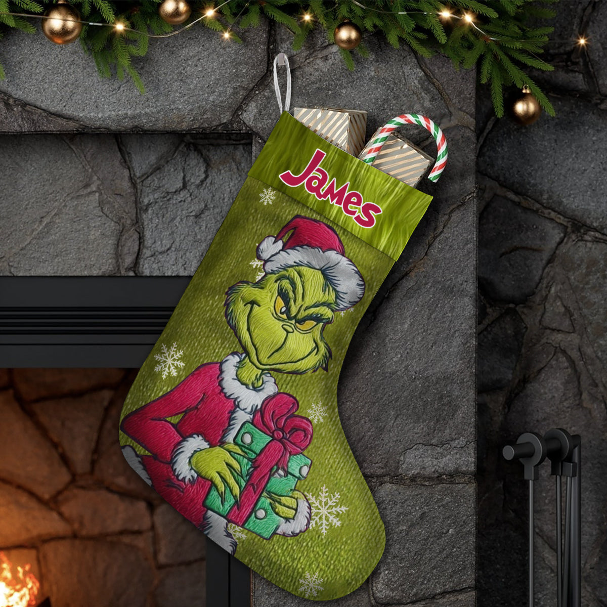 Merry Grinchmas - Personalized Stole Christmas Christmas Stockings