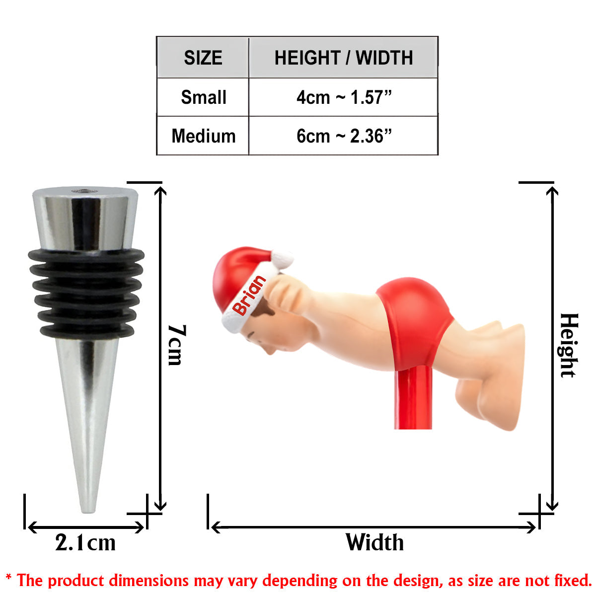 Freches Weihnachten – Das perfekte Weihnachtsgeschenk für ihn – Personalisierter Flaschenverschluss in Stolaform
