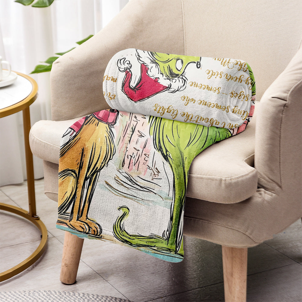 Frohe Weihnachten! - Personalisierte Stola-Weihnachtsdecke