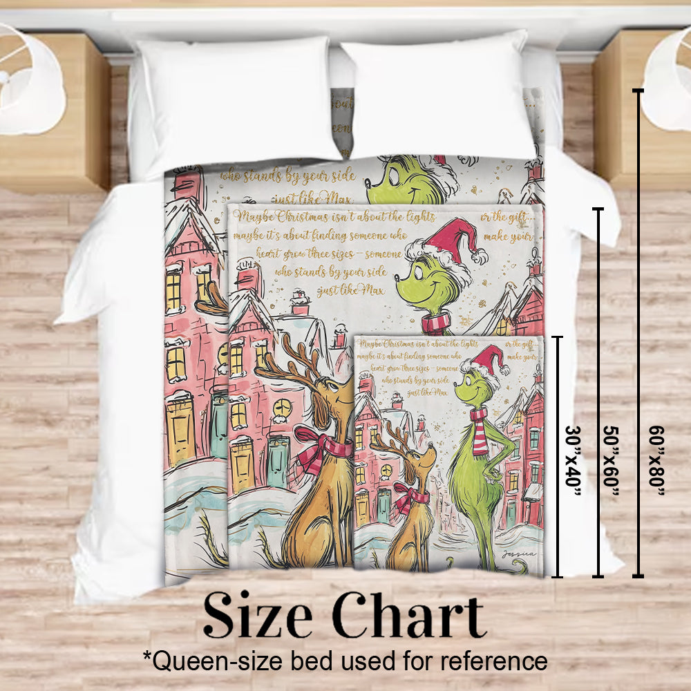 Frohe Weihnachten! - Personalisierte Stola-Weihnachtsdecke