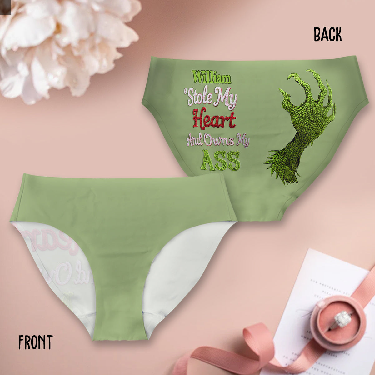 Stole My Heart - Personalized Stole Christmas Women's Briefs