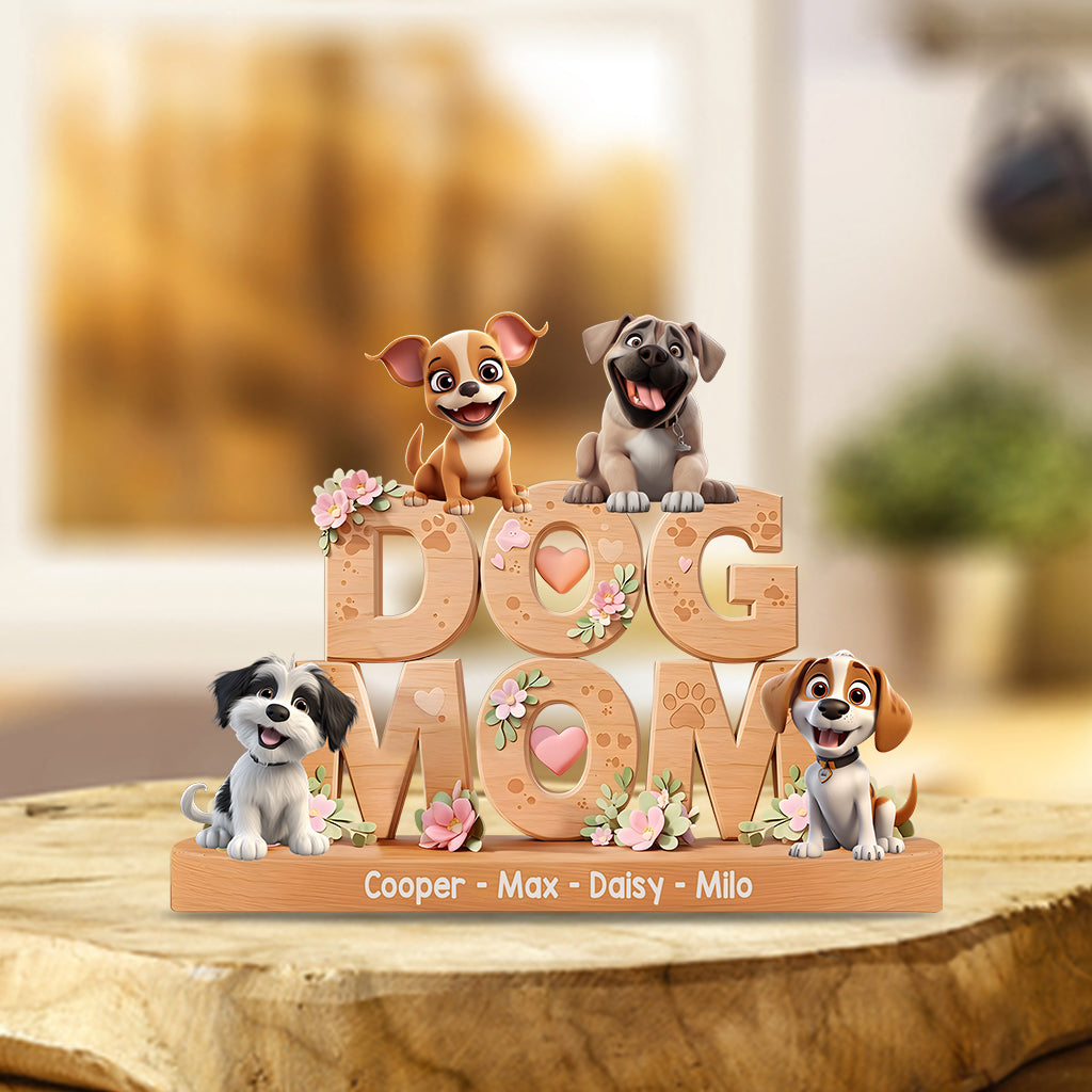 Hundemama – Personalisierte Acrylplakette in Hundeform