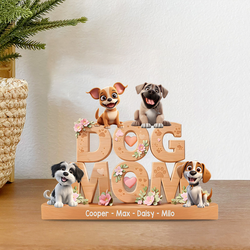 Hundemama – Personalisierte Acrylplakette in Hundeform