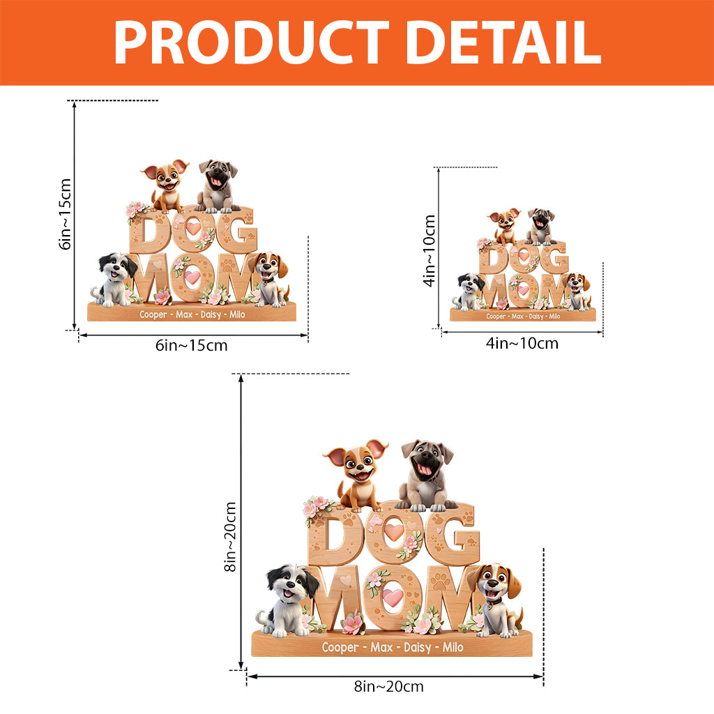 Hundemama – Personalisierte Acrylplakette in Hundeform