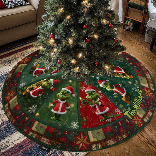 Stink Stank Stunk - Personalized Stole Christmas Tree Skirt