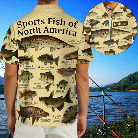 Fish Of America - Personalisiertes Angel-Hawaiihemd