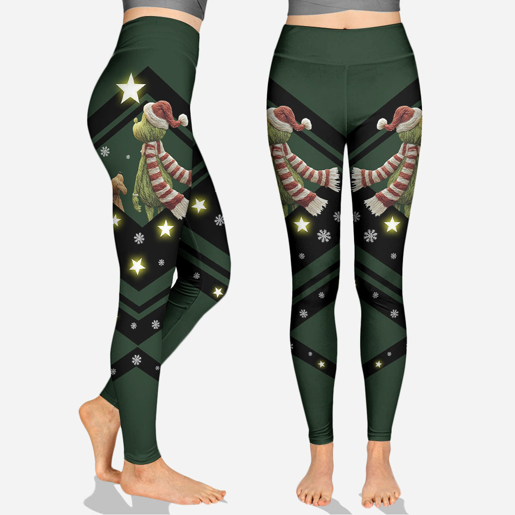 Joyeux Noël ! - Sweat à capuche et legging personnalisés avec étole de Noël