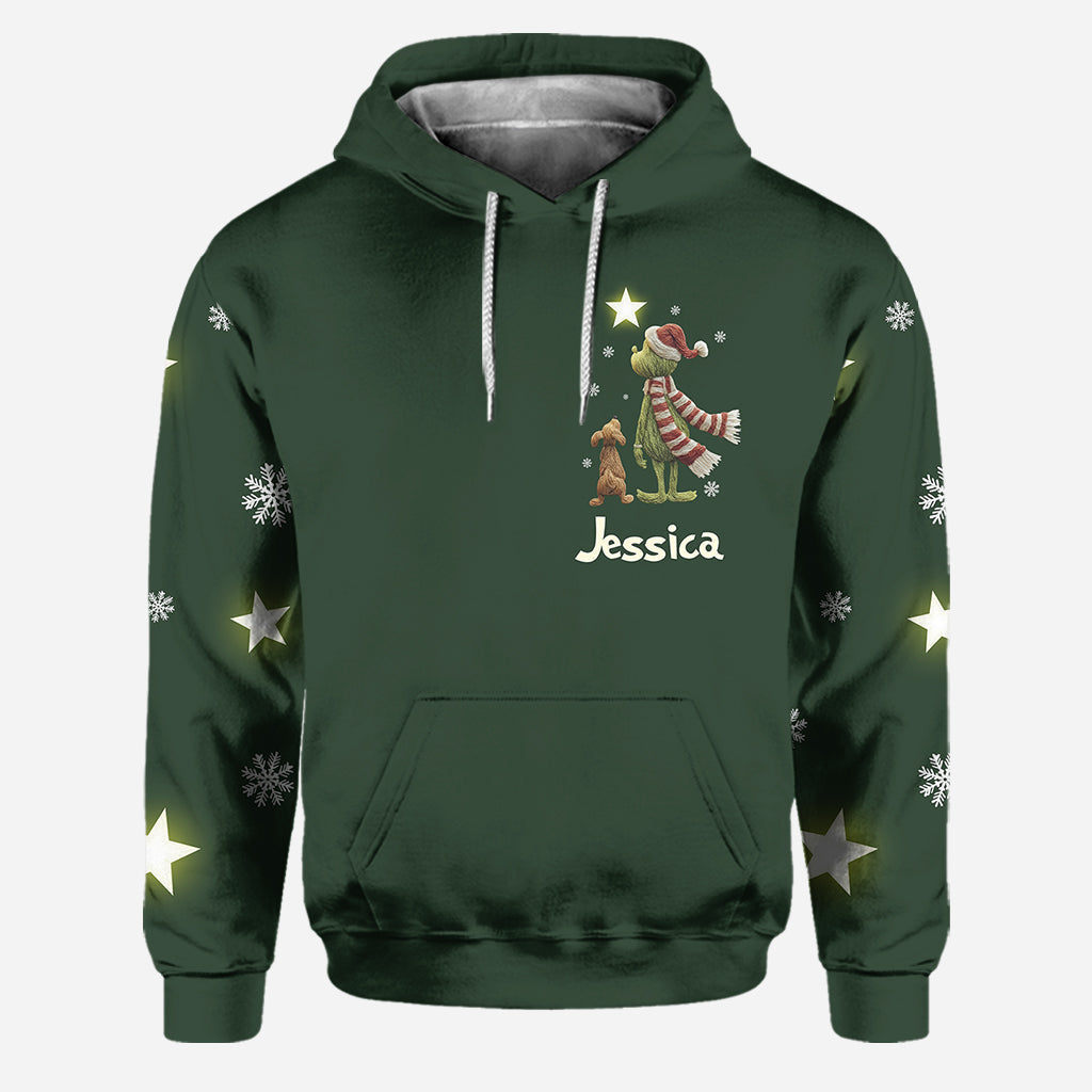 Joyeux Noël ! - Sweat à capuche et legging personnalisés avec étole de Noël